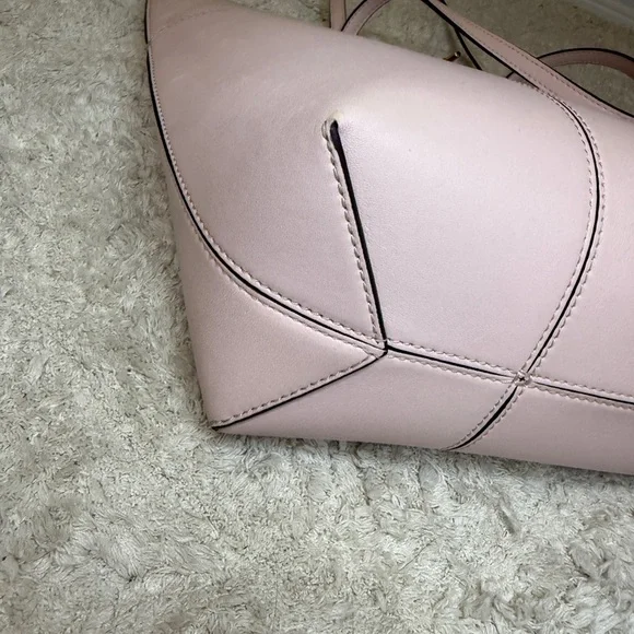 Tory Burch T Block North South Tall Tote Pink Shell - Picture 7 of 13